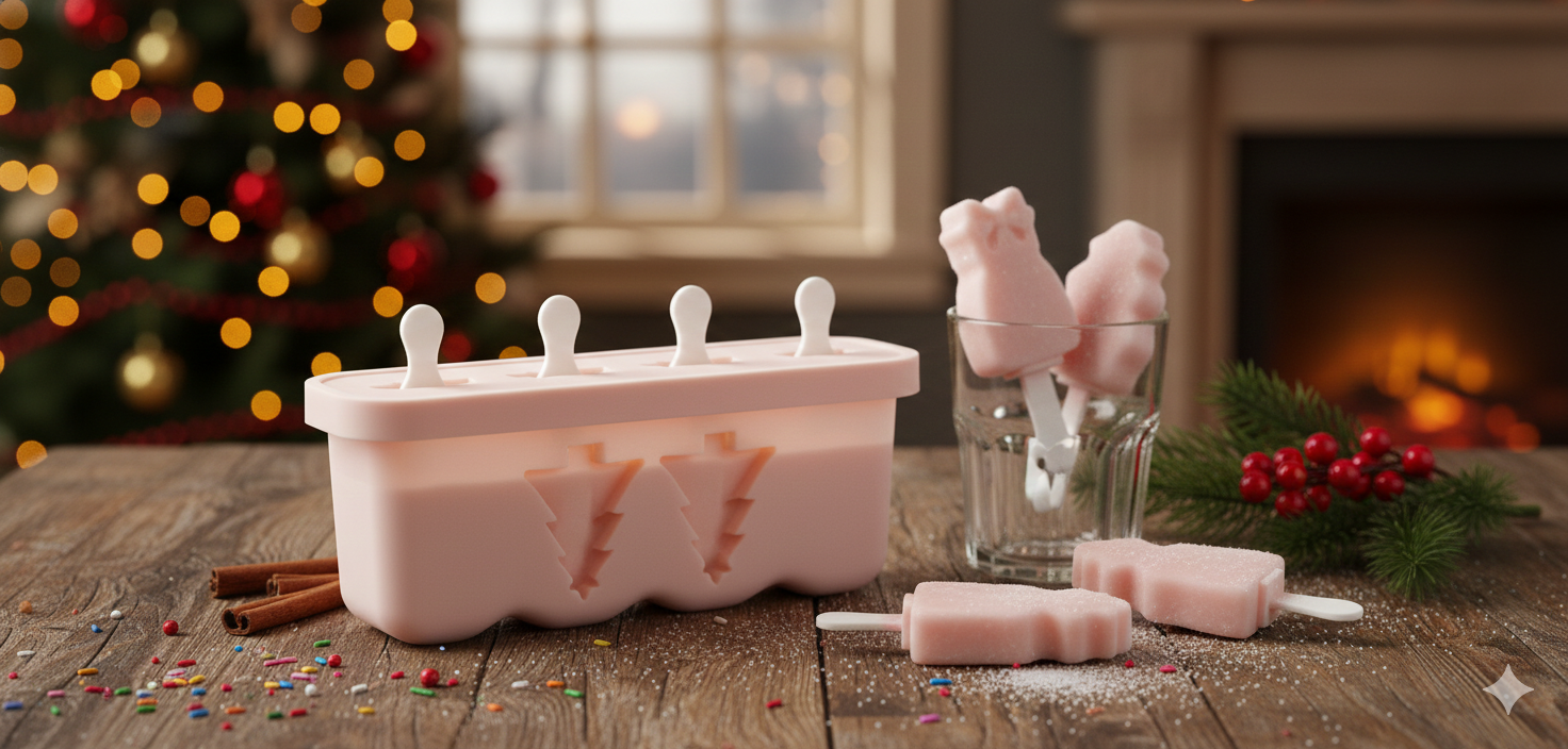 Christmas Silicone Ice Cream & Chocolate Popsicle Mold – CM233