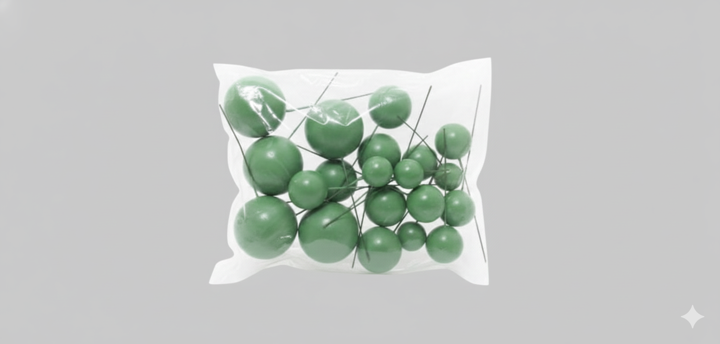 Shining Faux Ball Toppers for Cake Decoration TPR071