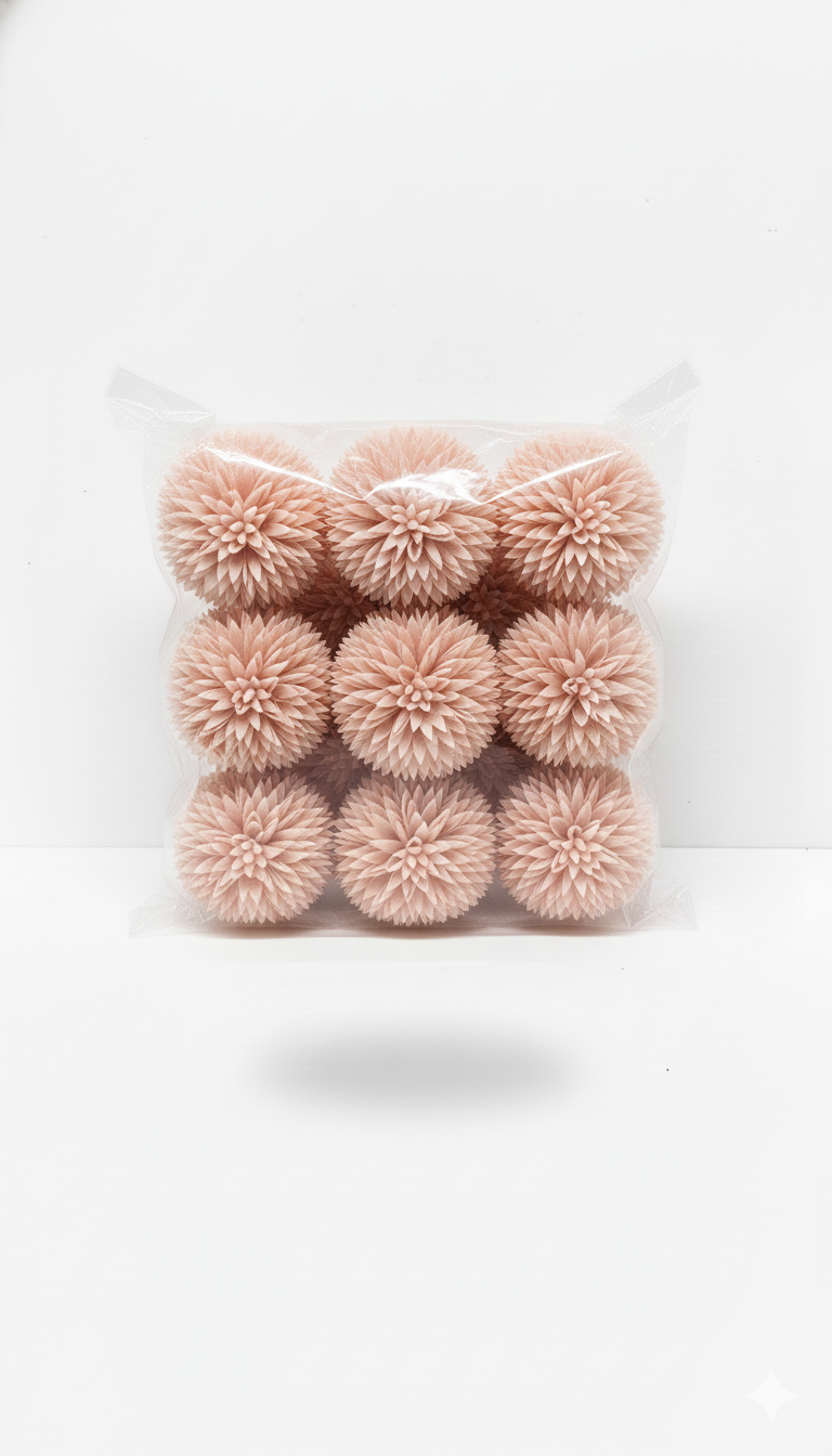 Premium Fluffy Artificial Flower Heads - (Pack Of 10) AF012