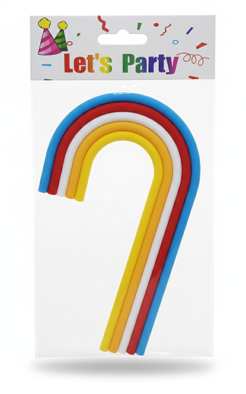 Multicolour Rainbow Arch Cake Topper Set – Soft TPR Decoration | TPR235