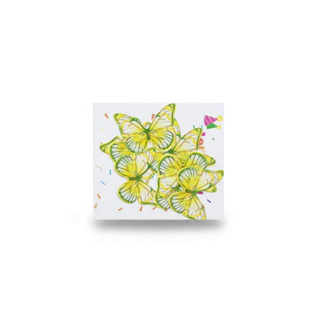 Cake Decoration: TPR233 3D Glitter Butterfly Toppers