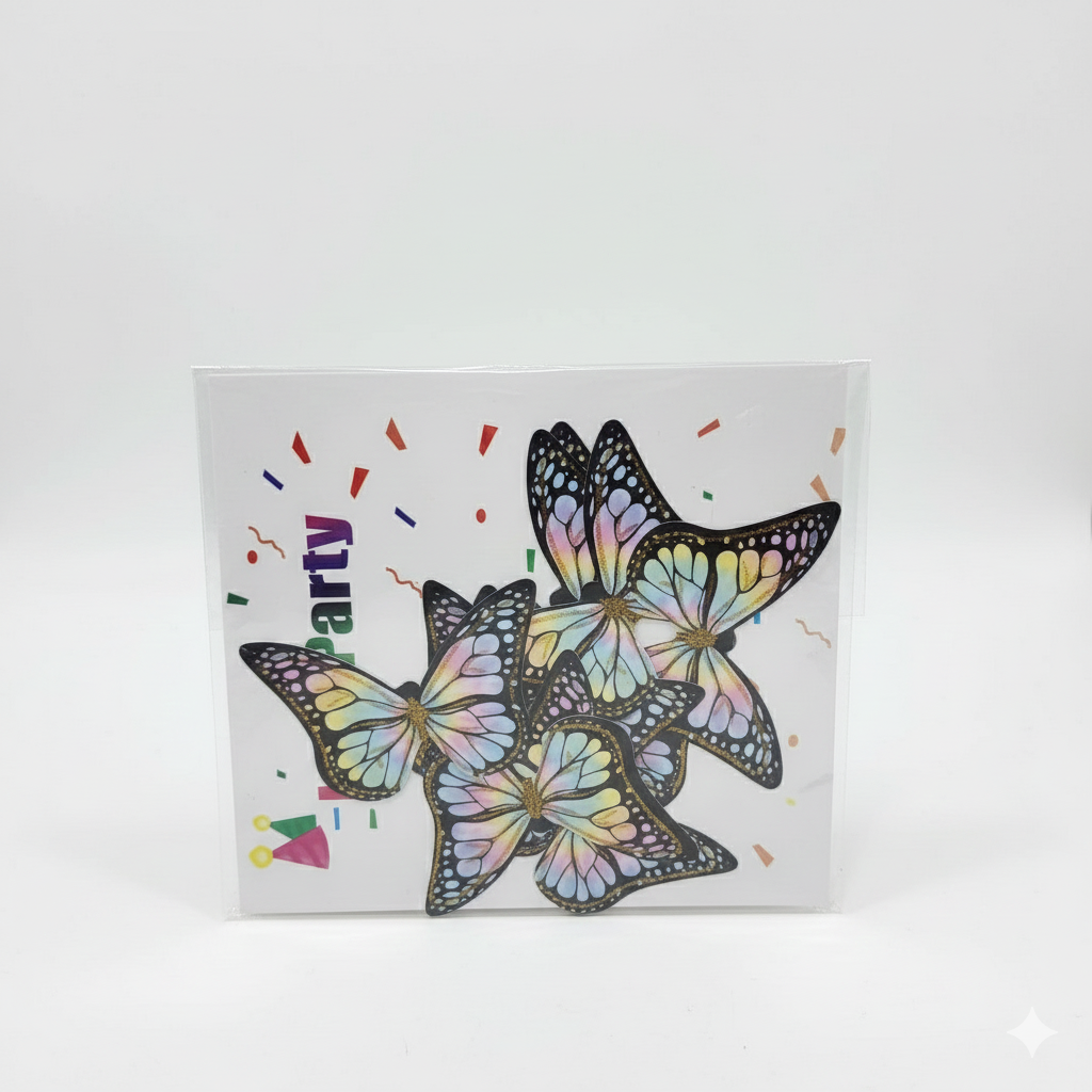 Cake Decoration: TPR233 3D Glitter Butterfly Toppers