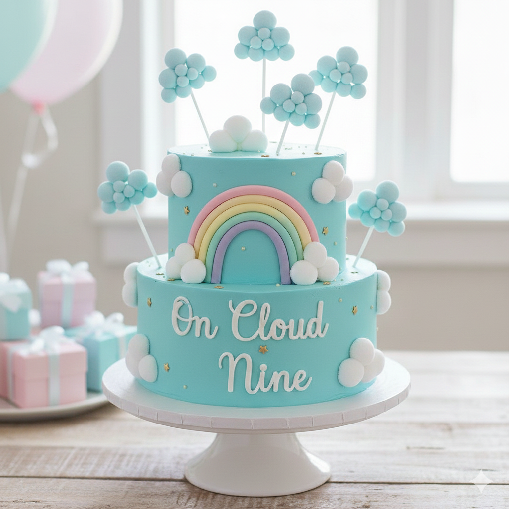 TPR008 Cute Small Pom-Pom Cake Topper Stick