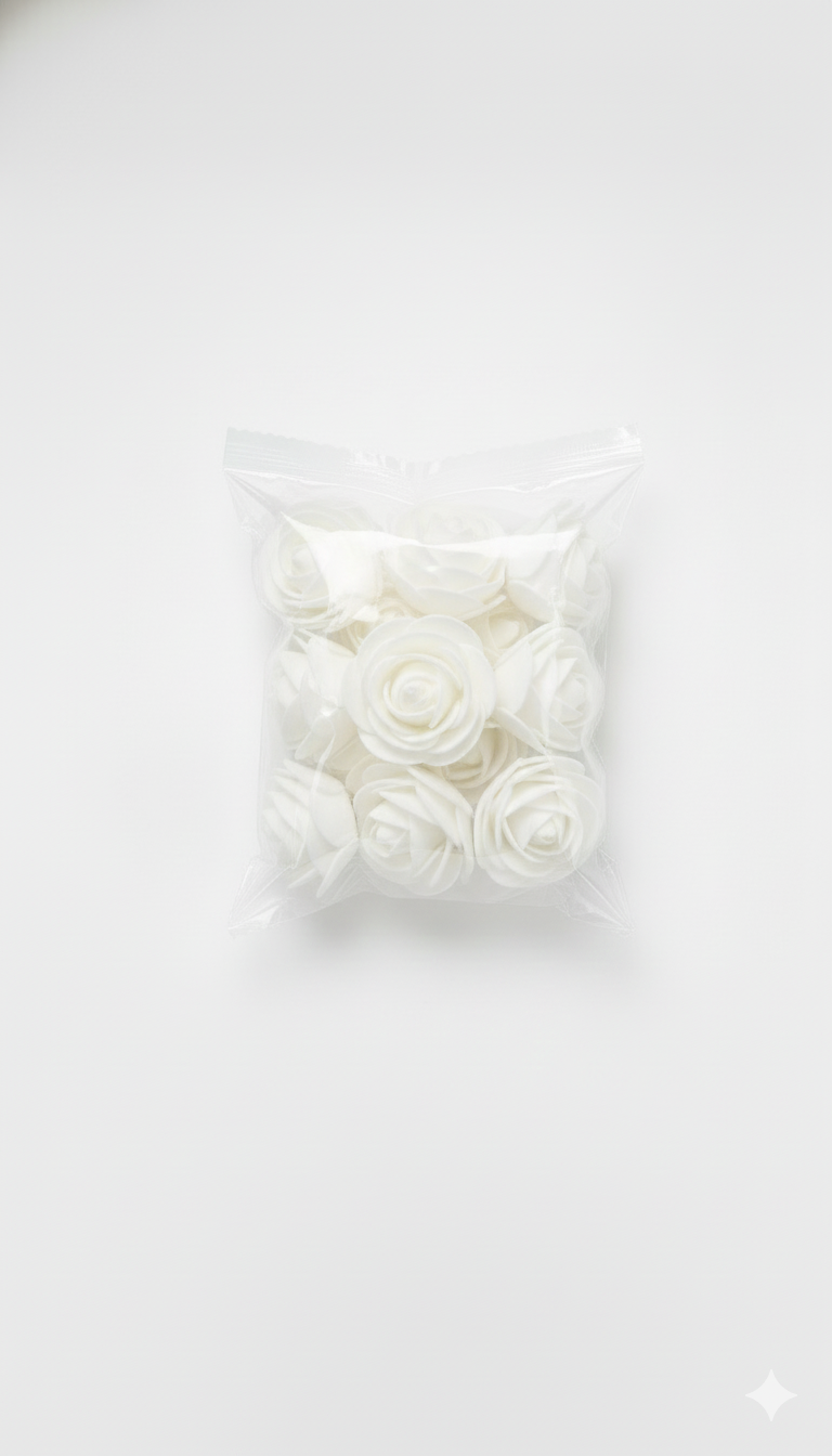 Classic Artificial Foam Rose Flower Heads - (Pack Of 10) AF013