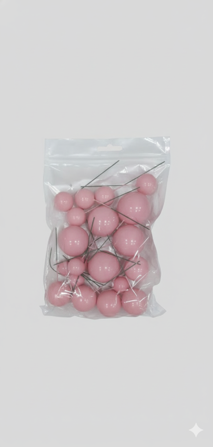 Shining Faux Ball Toppers for Cake Decoration TPR071