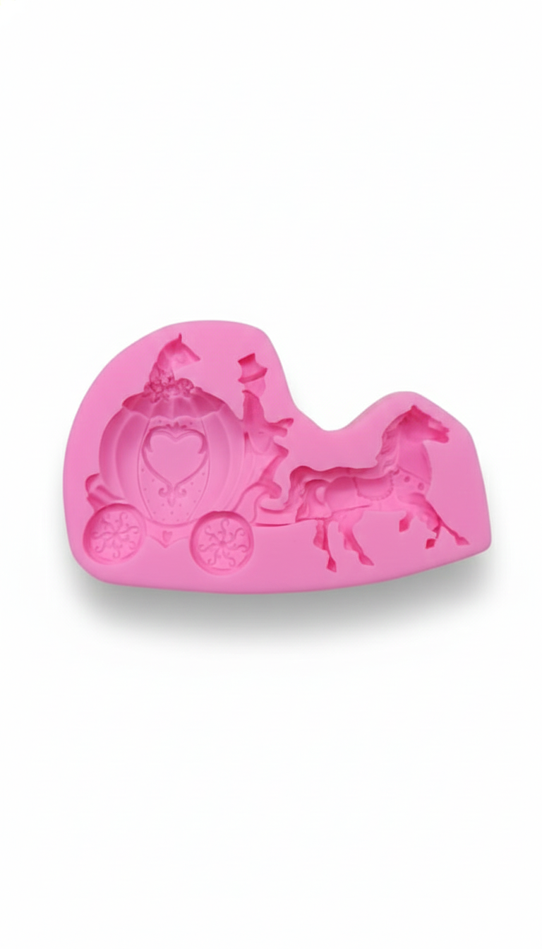 Princess Carriage & Horse Silicone Fondant Mold – Cake Decorating Tool | FM181