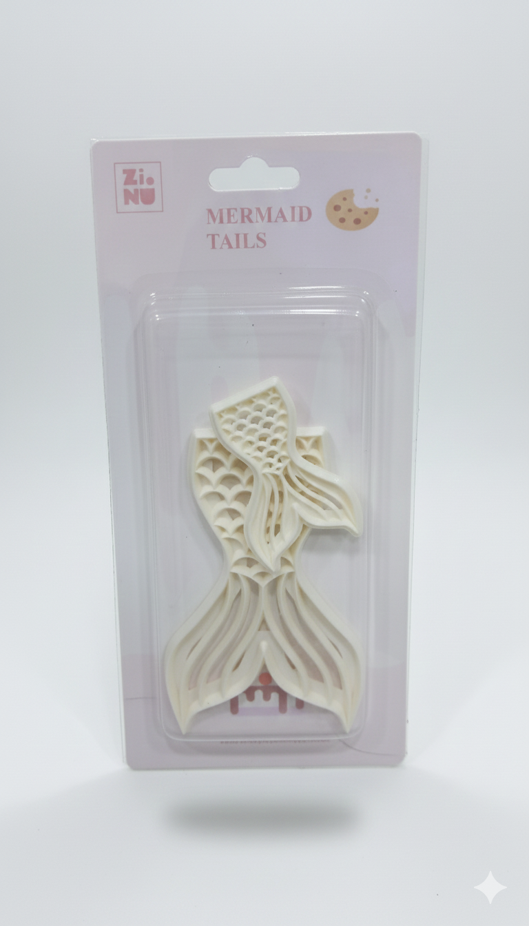 2 in 1 Mermaid Tail Fondant & Cookie Cutter – Sea-Themed Baking Tool CT118