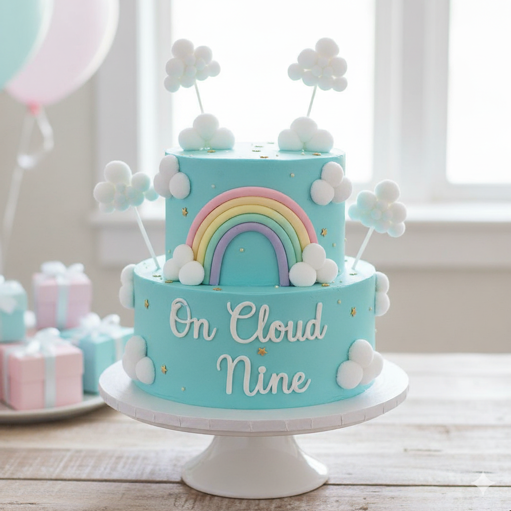 TPR008 Cute Small Pom-Pom Cake Topper Stick