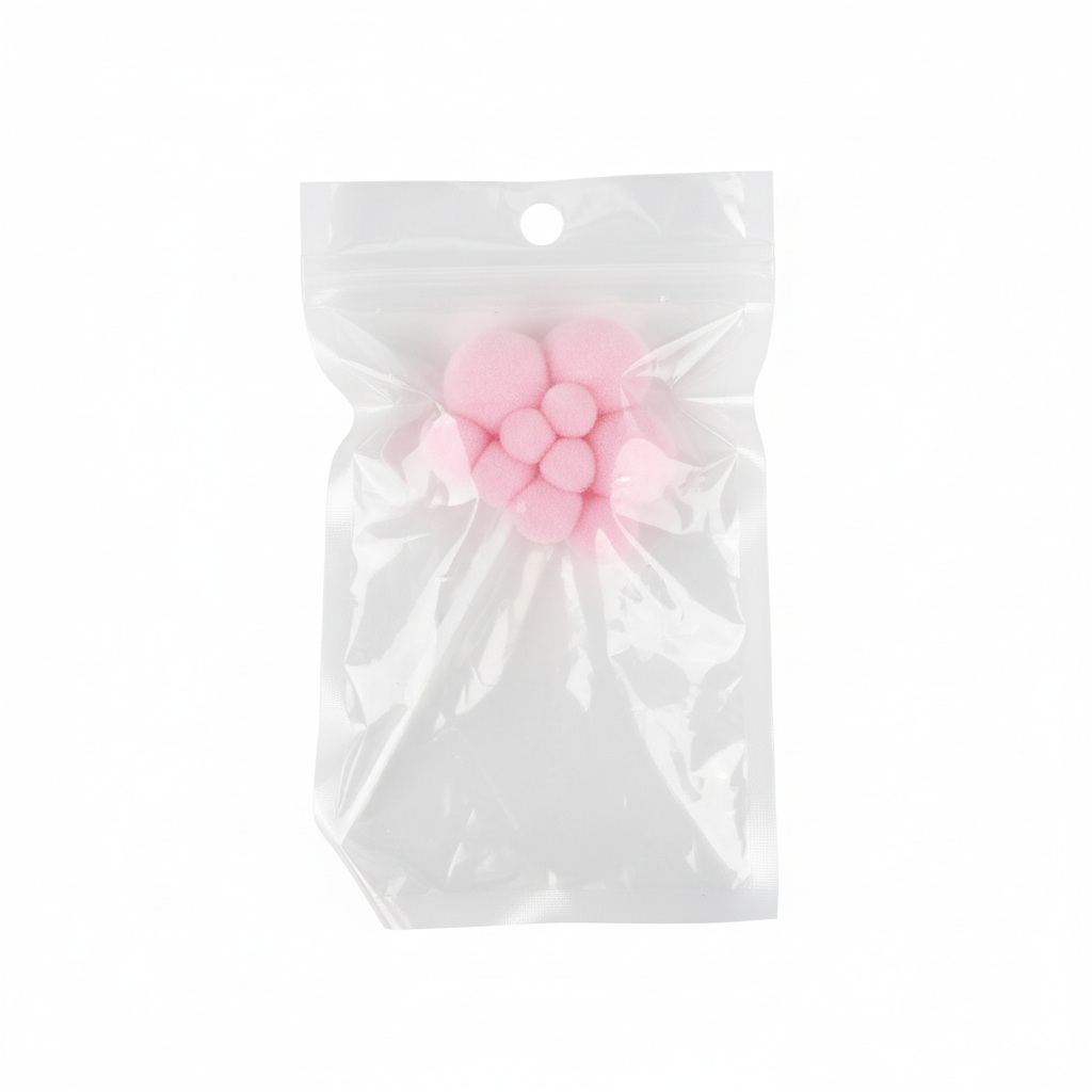 TPR008 Cute Small Pom-Pom Cake Topper Stick