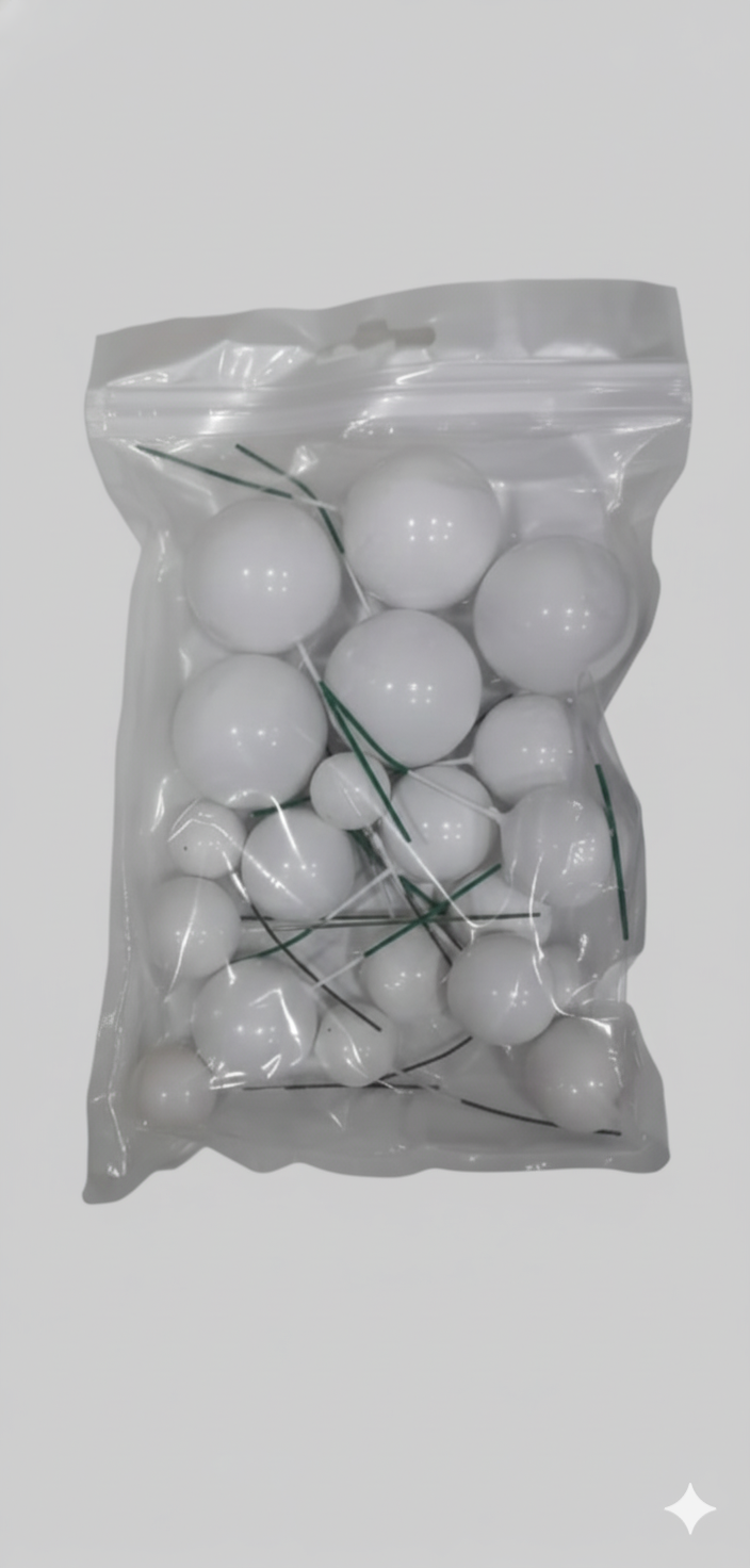 Shining Faux Ball Toppers for Cake Decoration TPR071