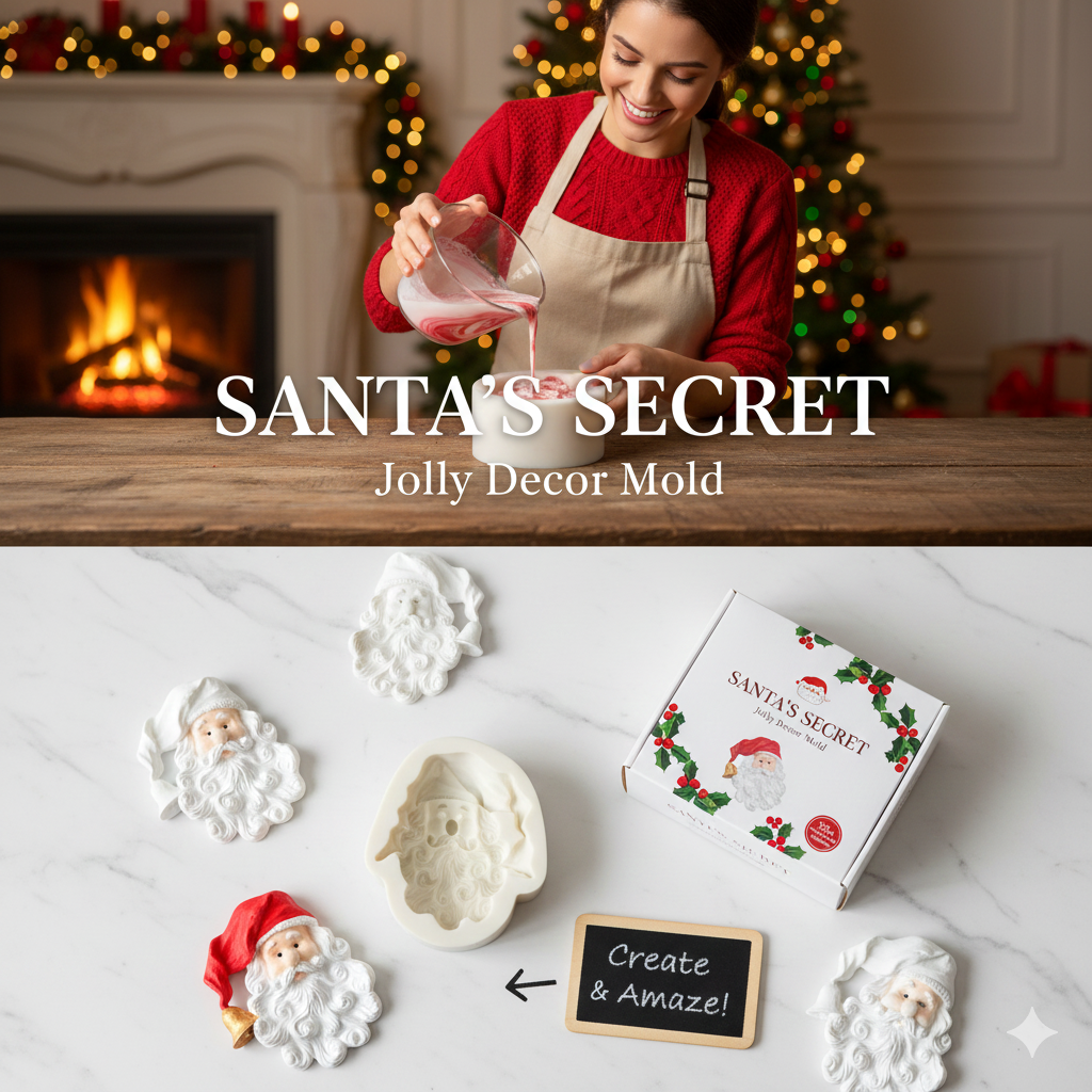 FM146 – Santa Claus Face Silicone Fondant Mold