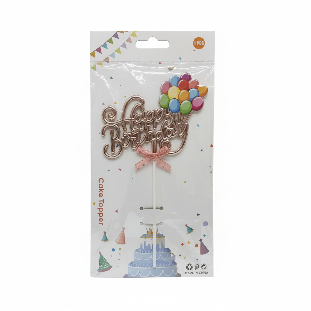 Happy Birthday Balloon Cake Topper (TPR231)