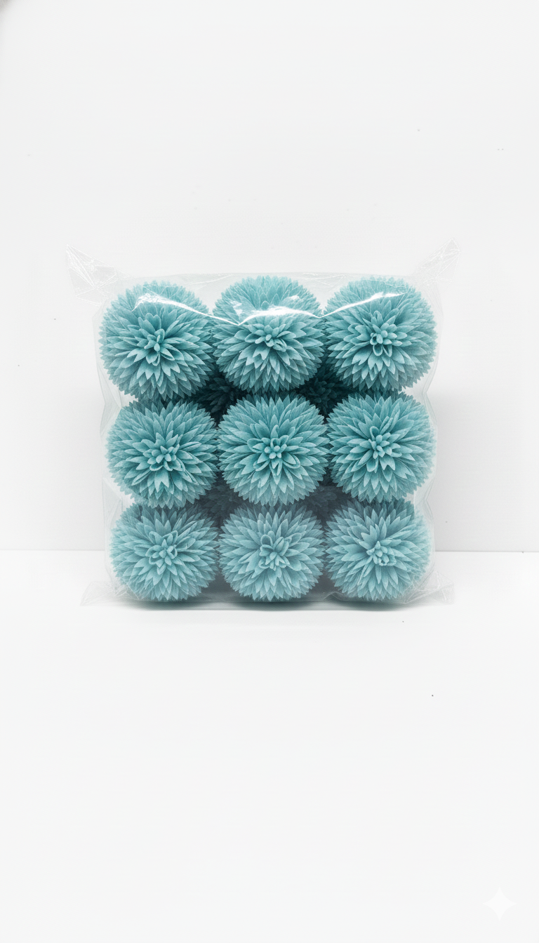 Premium Fluffy Artificial Flower Heads - (Pack Of 10) AF012