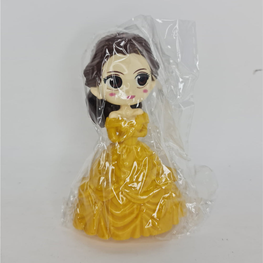 Girl With Yellow Gown Miniature Cake Toy Topper in packaging displayed on clean background