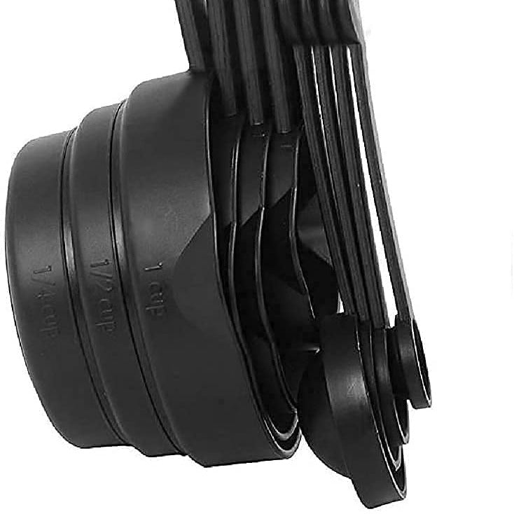 Plastic Measuring Spoon and Cup Set, 8-Pieces black BT243