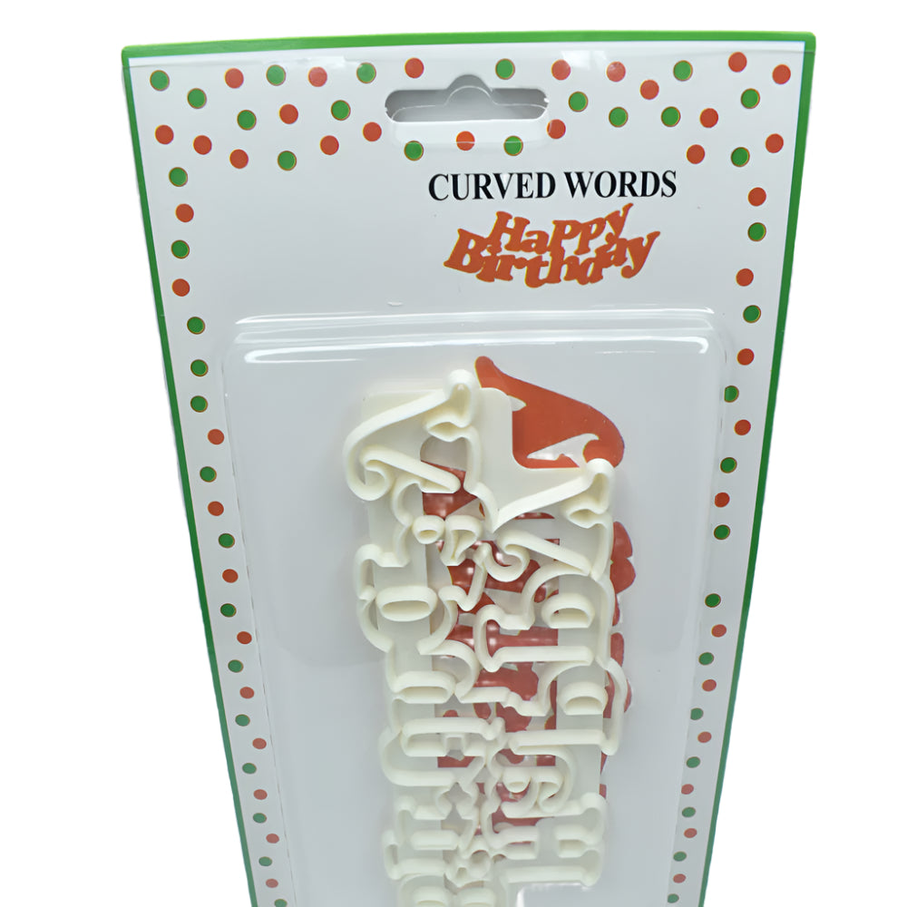 Happy Birthday Fondant & Cookie Cutter set in its original packaging.