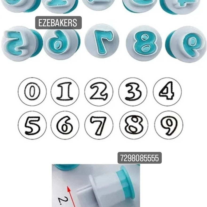 0-9 Numbers Plunger (moq - 5 Pieces) CT092