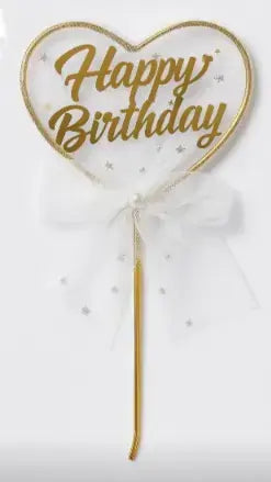 Fancy Net Happy Birthday Cake Topper B  TPR119