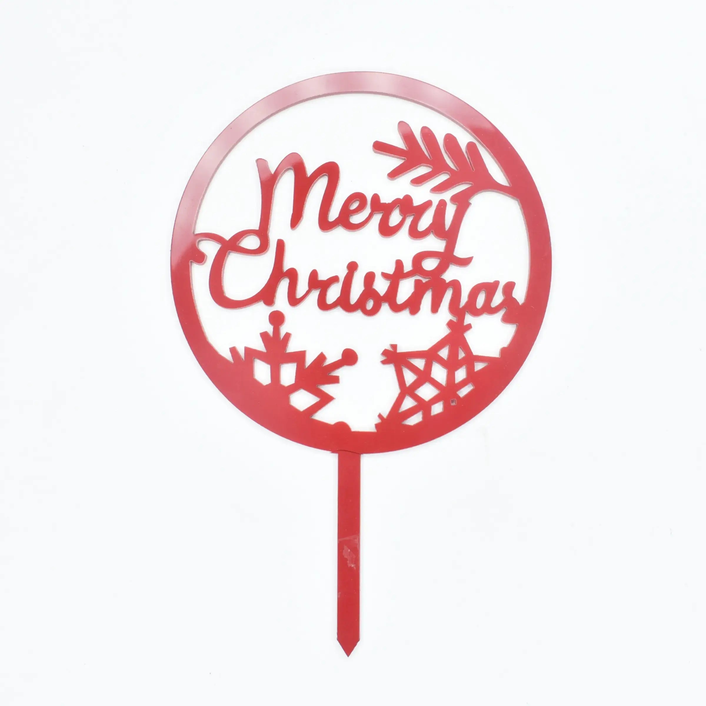 Christmas Themed Textual Cake Topper Design 4 TPR189