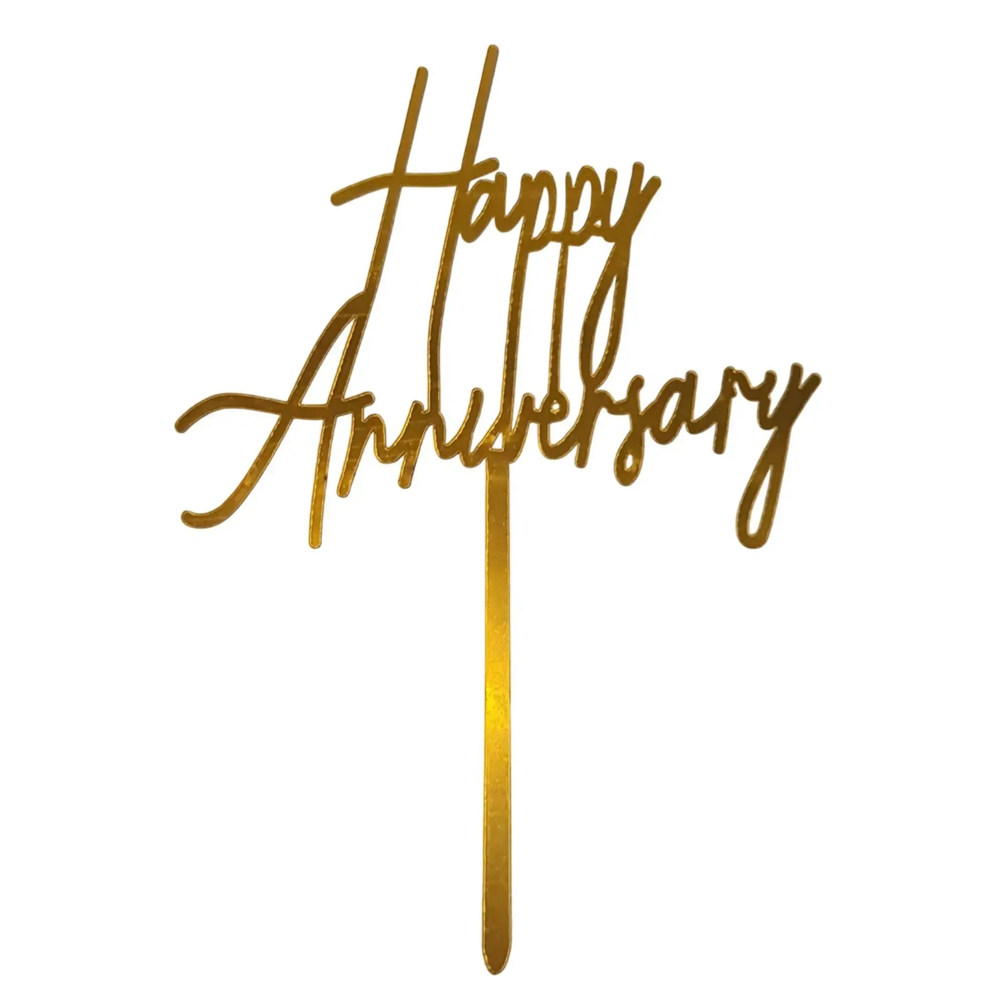 TPR118 Mixed Design Happy Anniversary Acrylic Cake Topper | Assorted Designs
