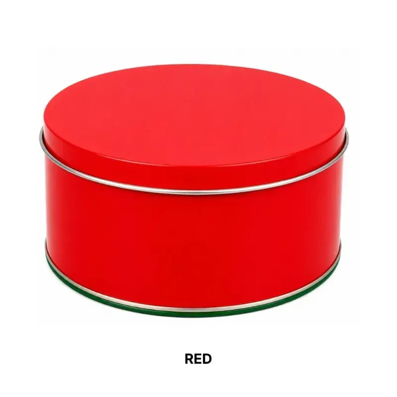 CL082 Shiny Round Metal Gift Tin Box with Lid – 4 PCS Pack for Cookies, Chocolates, Dry Fruits, Hampers