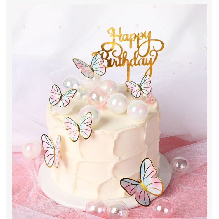 Transparent & White Crystal Faux Ball Cake Topper 12pcs pack TPR121