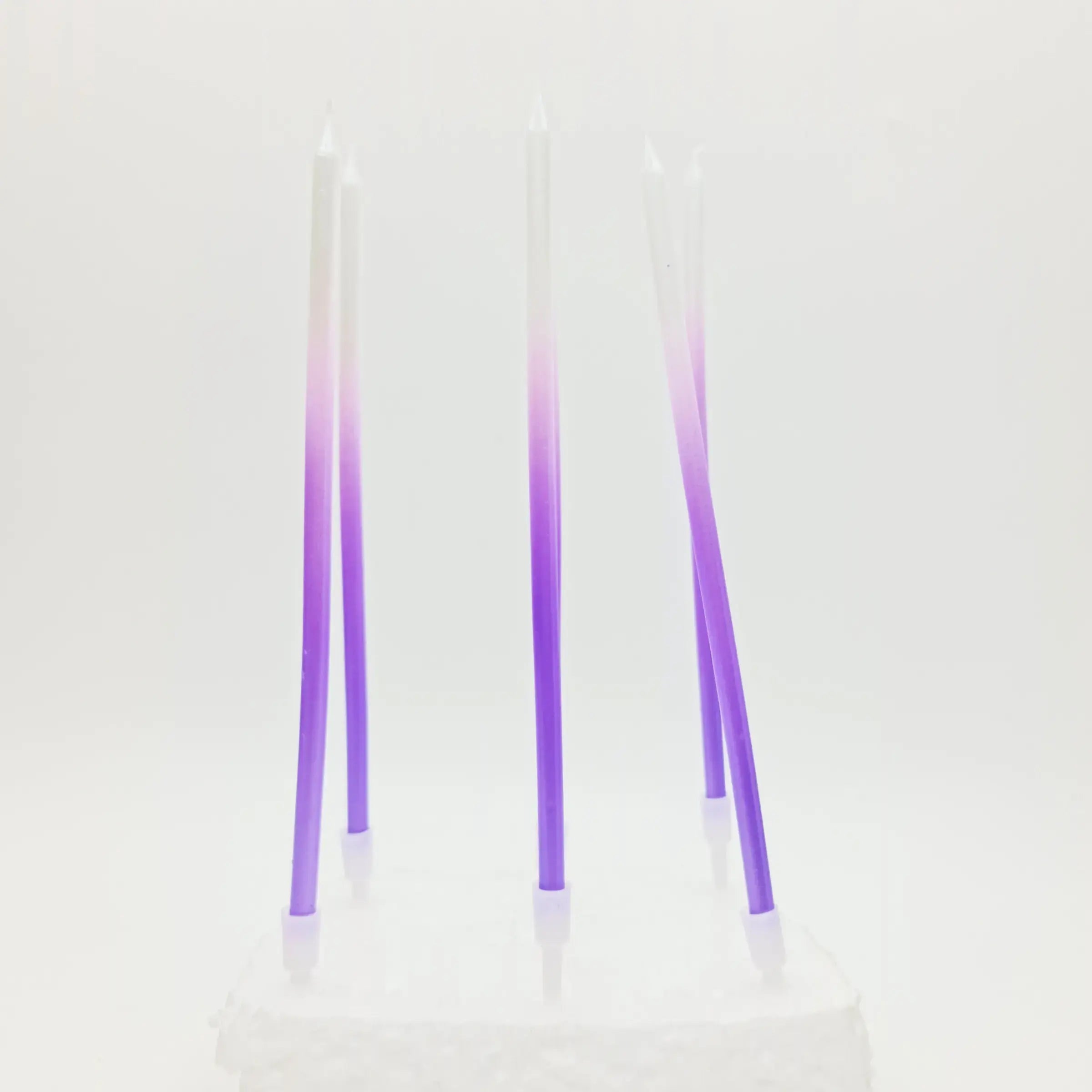 White & Purple Mix Colored Candles  CD013