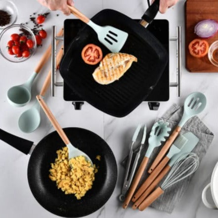 10 Pcs Silicone Kitchen Utensil Set Cooking BT177