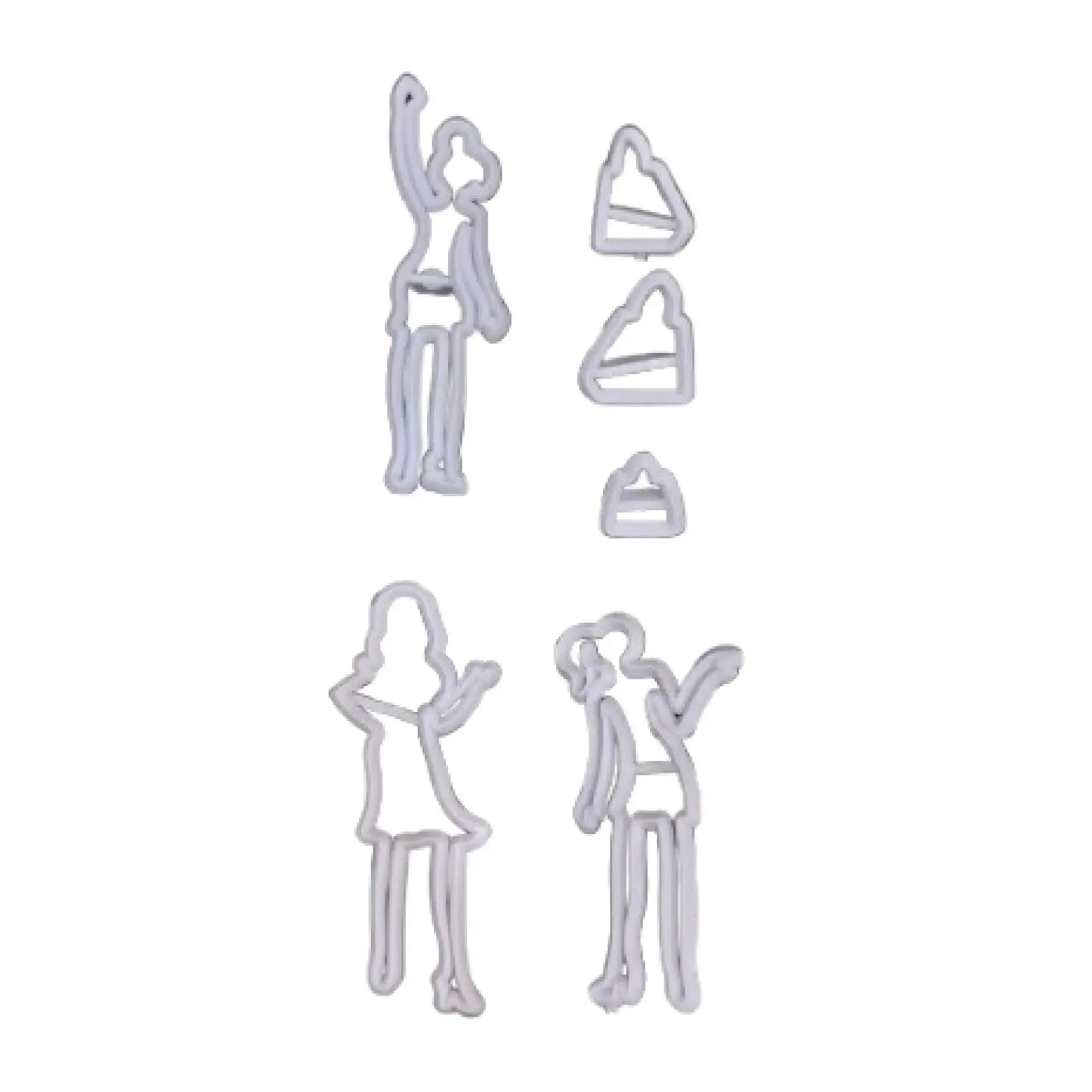 Fashion Girl Fondant Cutter – Stylish Silhouette Cutter for Cake & Cookie Decoration  CT168