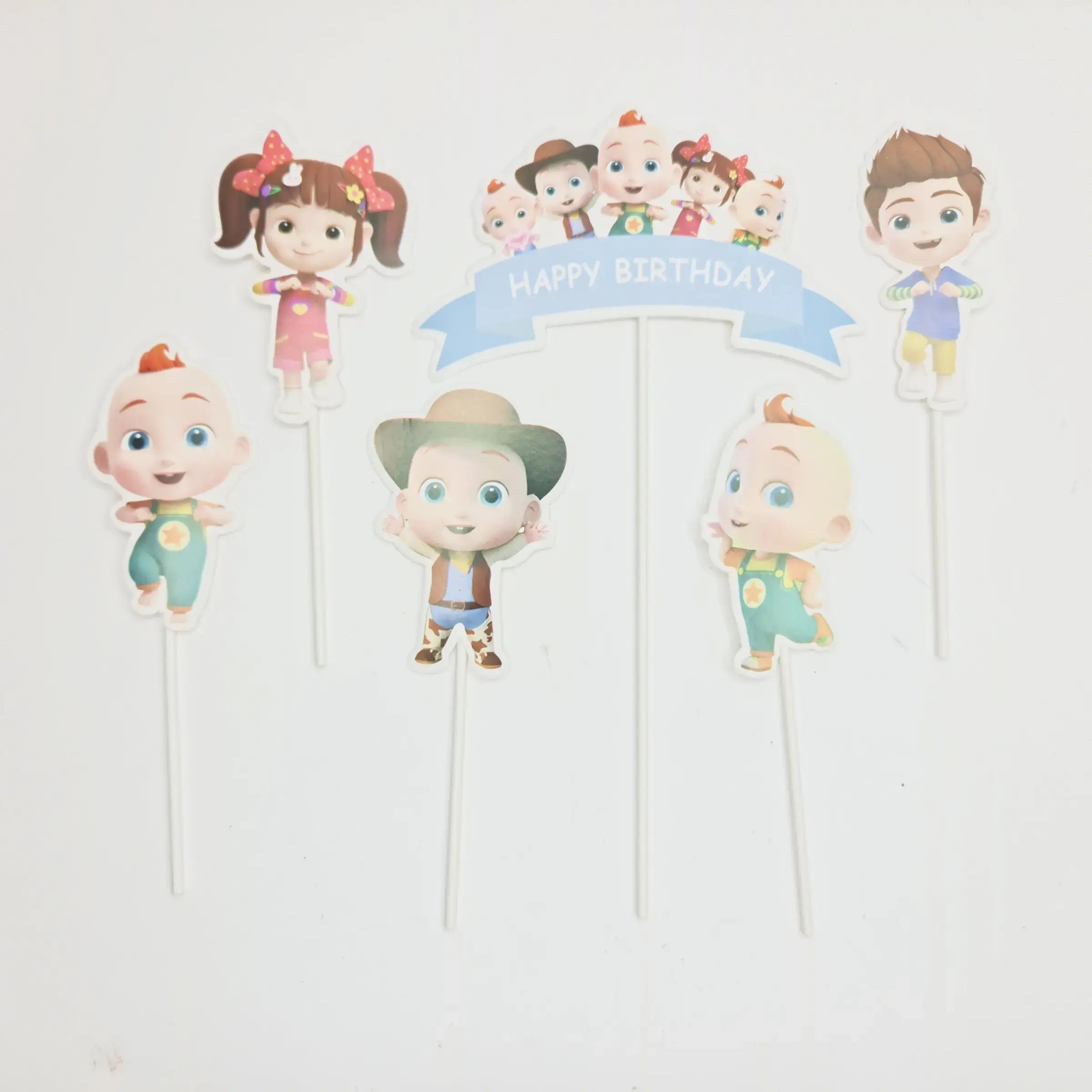 Paper Cartoon Themed Cake Topper (Multiple Designs) TPR005