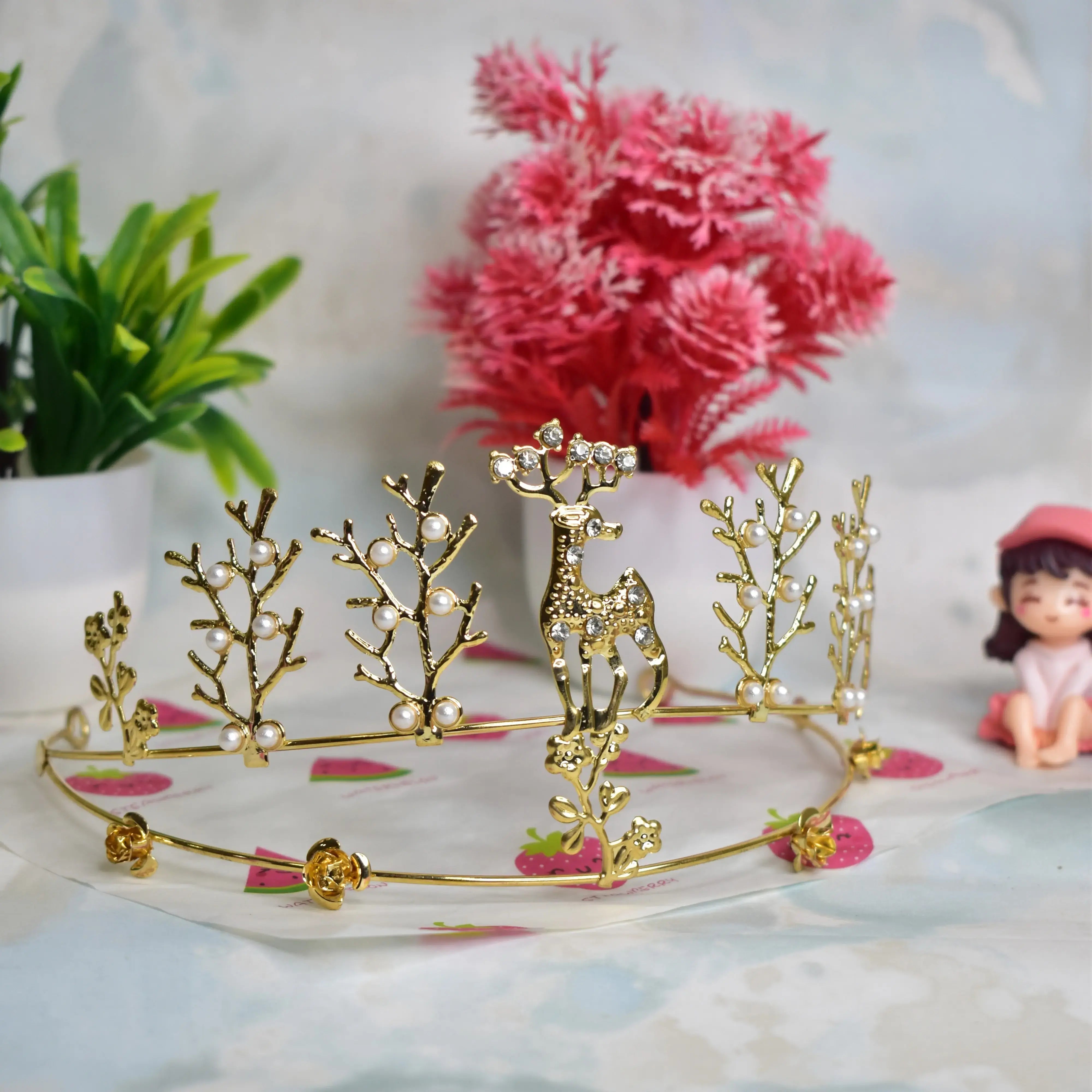 Reindeer Princess Crown Topper  TPR081