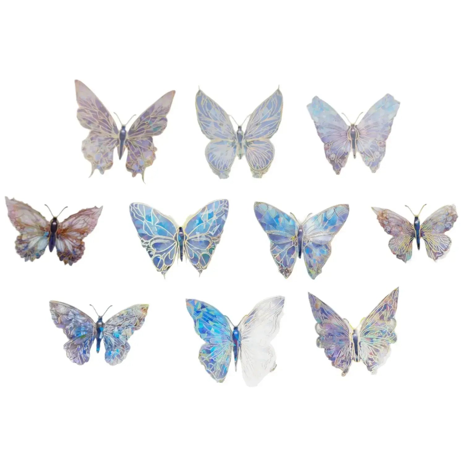 Shiny Pink Butterfly Cake Topper (10-piece packet)  TPR124