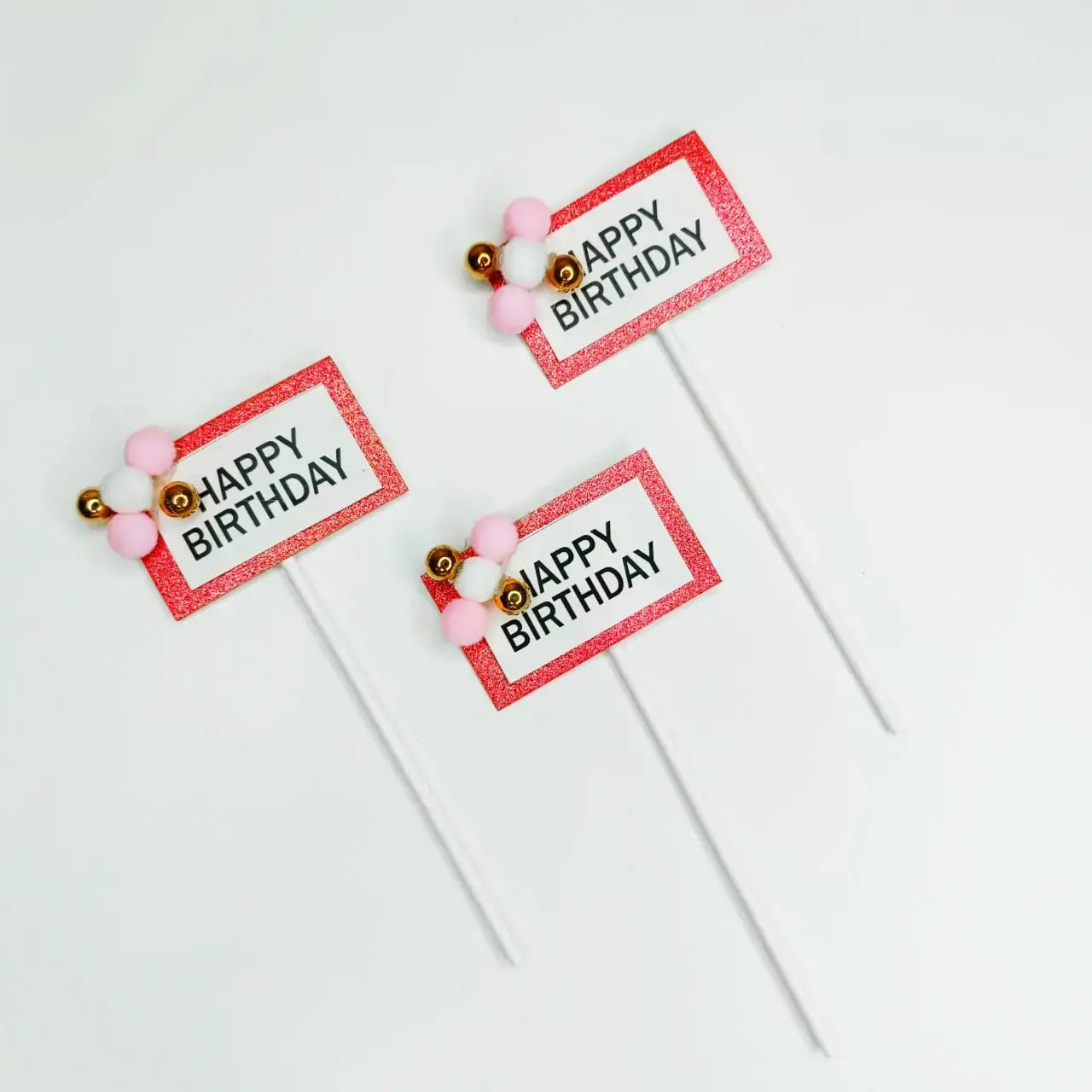 3 in 1 Blue/red Happy Birthday Topper TPR059