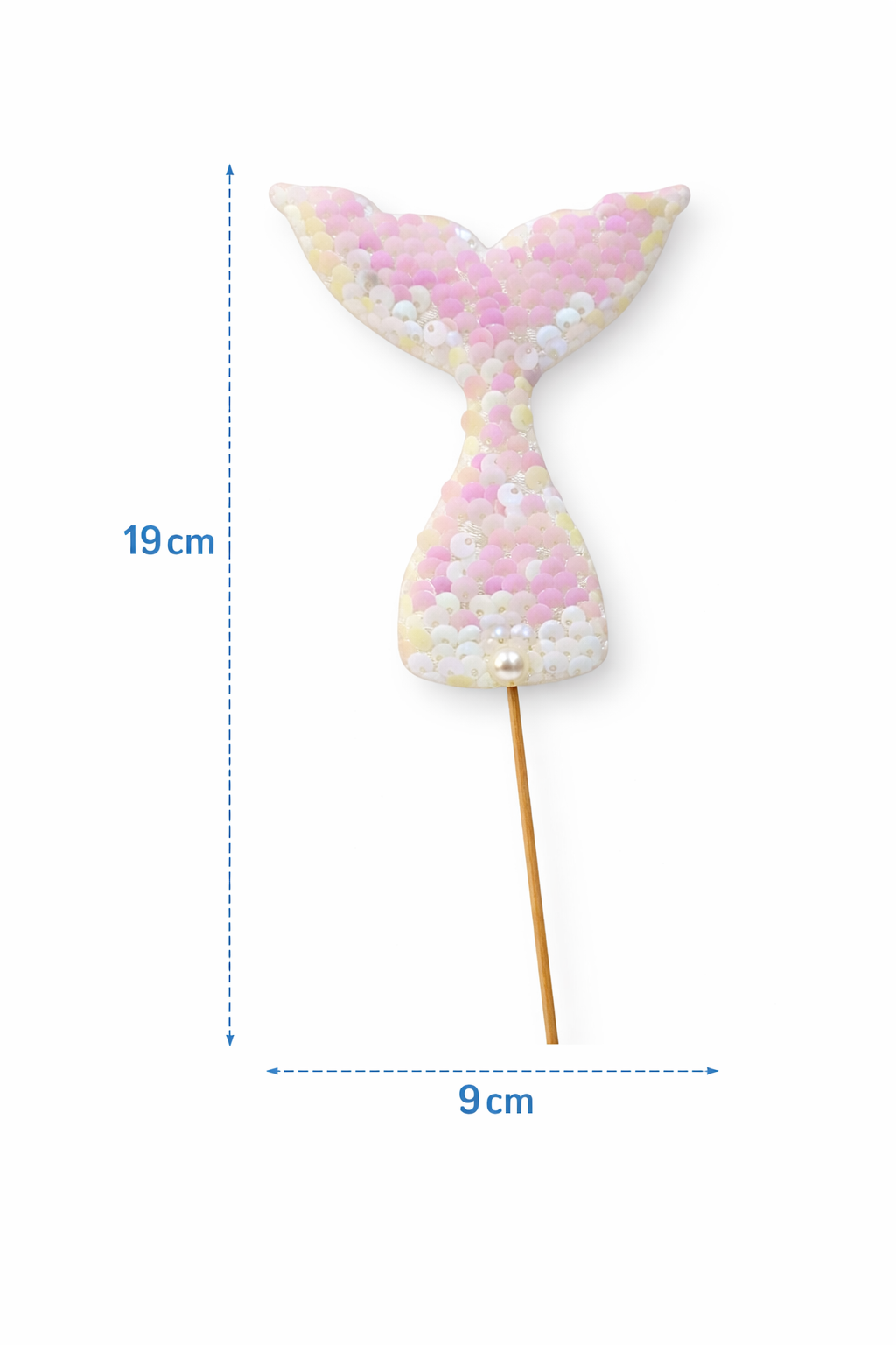 Mermaid Tail Cake Topper Set – Sequin Assorted Colors | TPR013