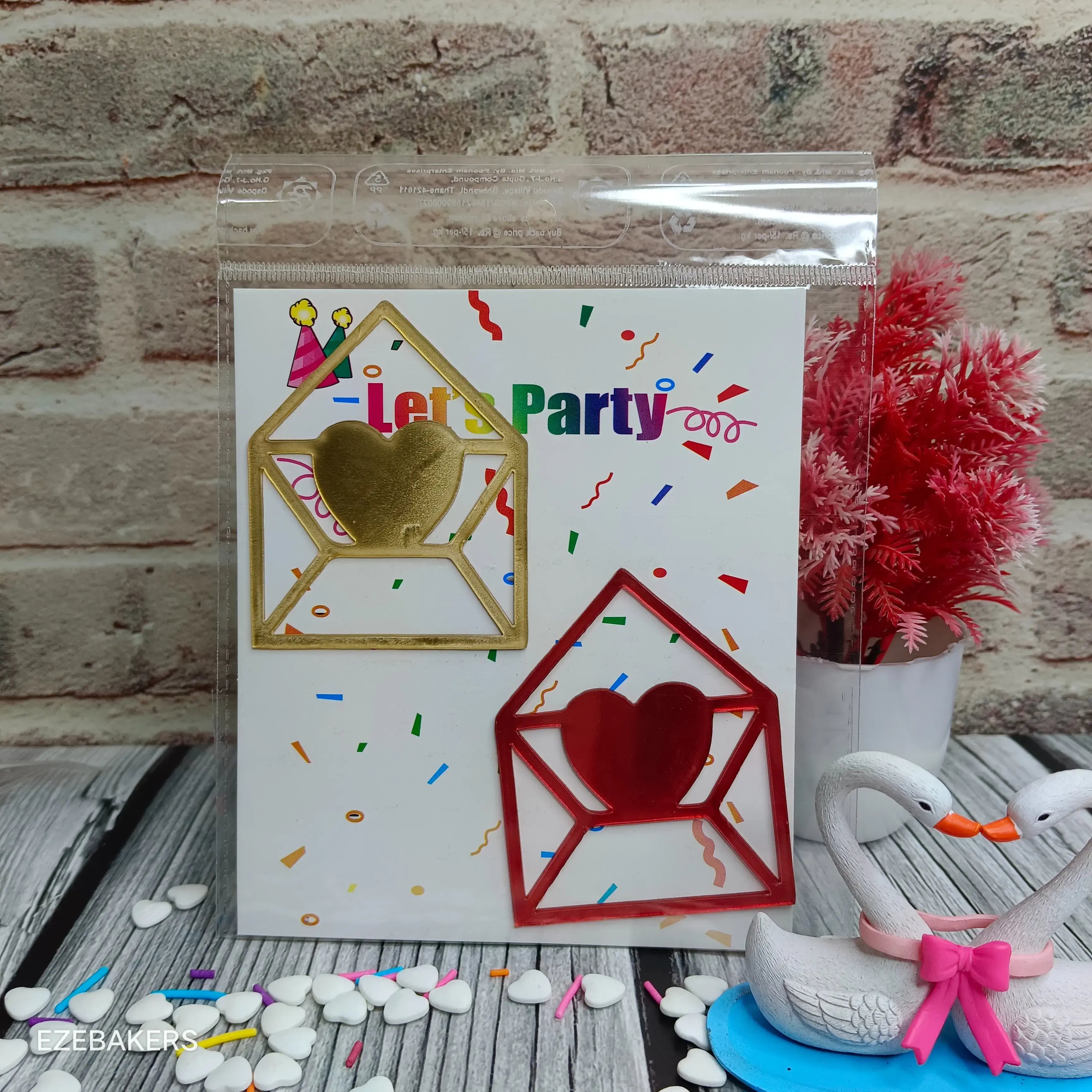 Acrylic Love Cake Topper 2 Piece Set 7 TPR231