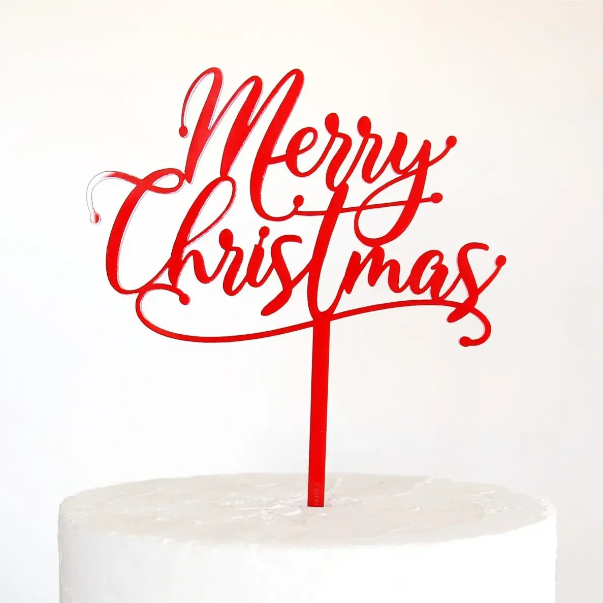 Christmas Themed Textual Cake Topper Design 1 TPR186
