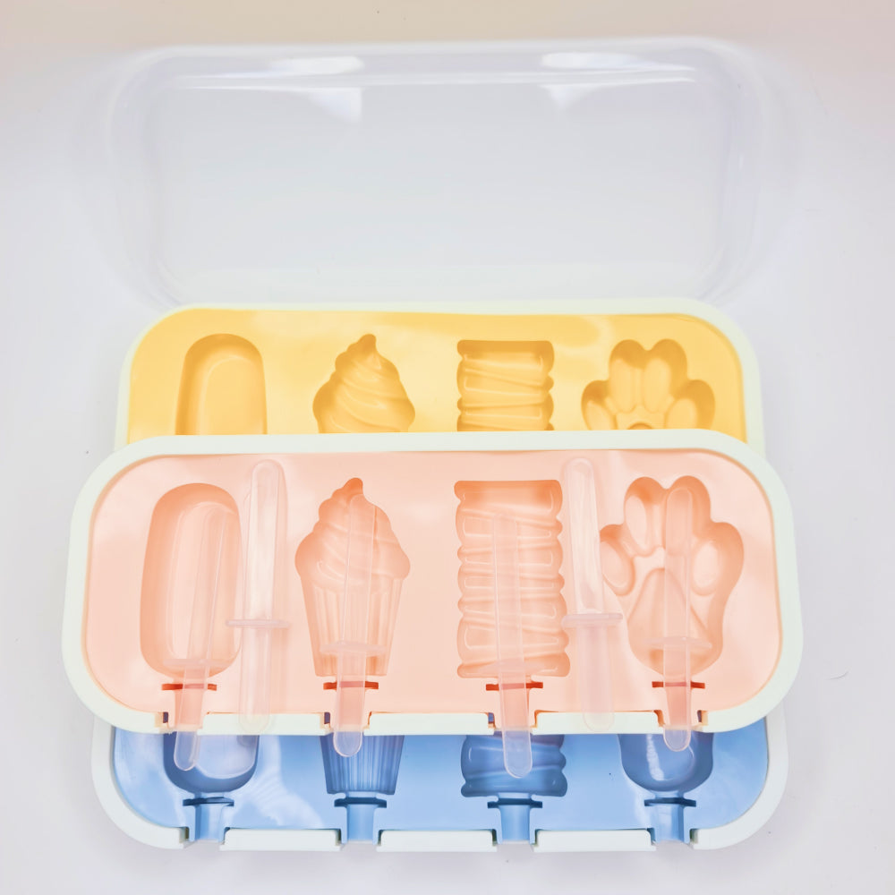 Popsicle Mold Design 1 on a white background showcasing clear details.