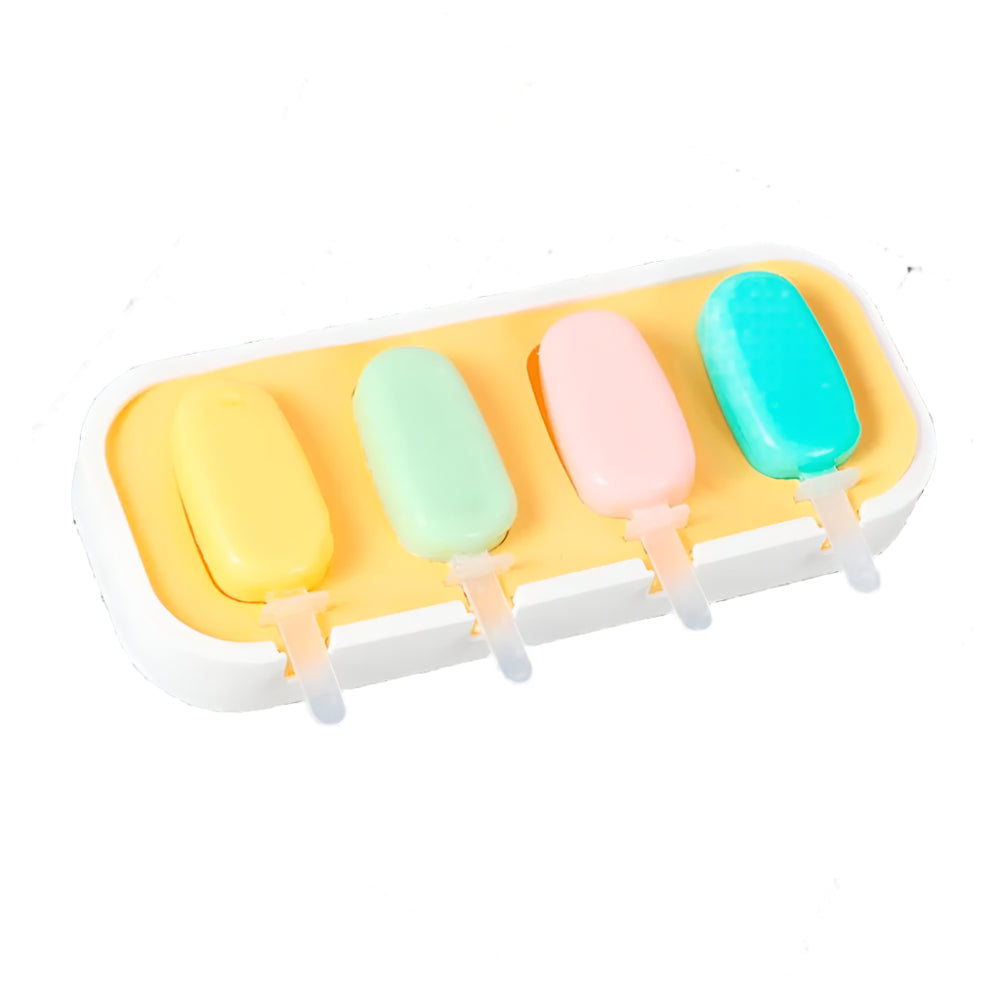 Popsicle Mold Design 3 in use, creating frozen popsicles on a white background.