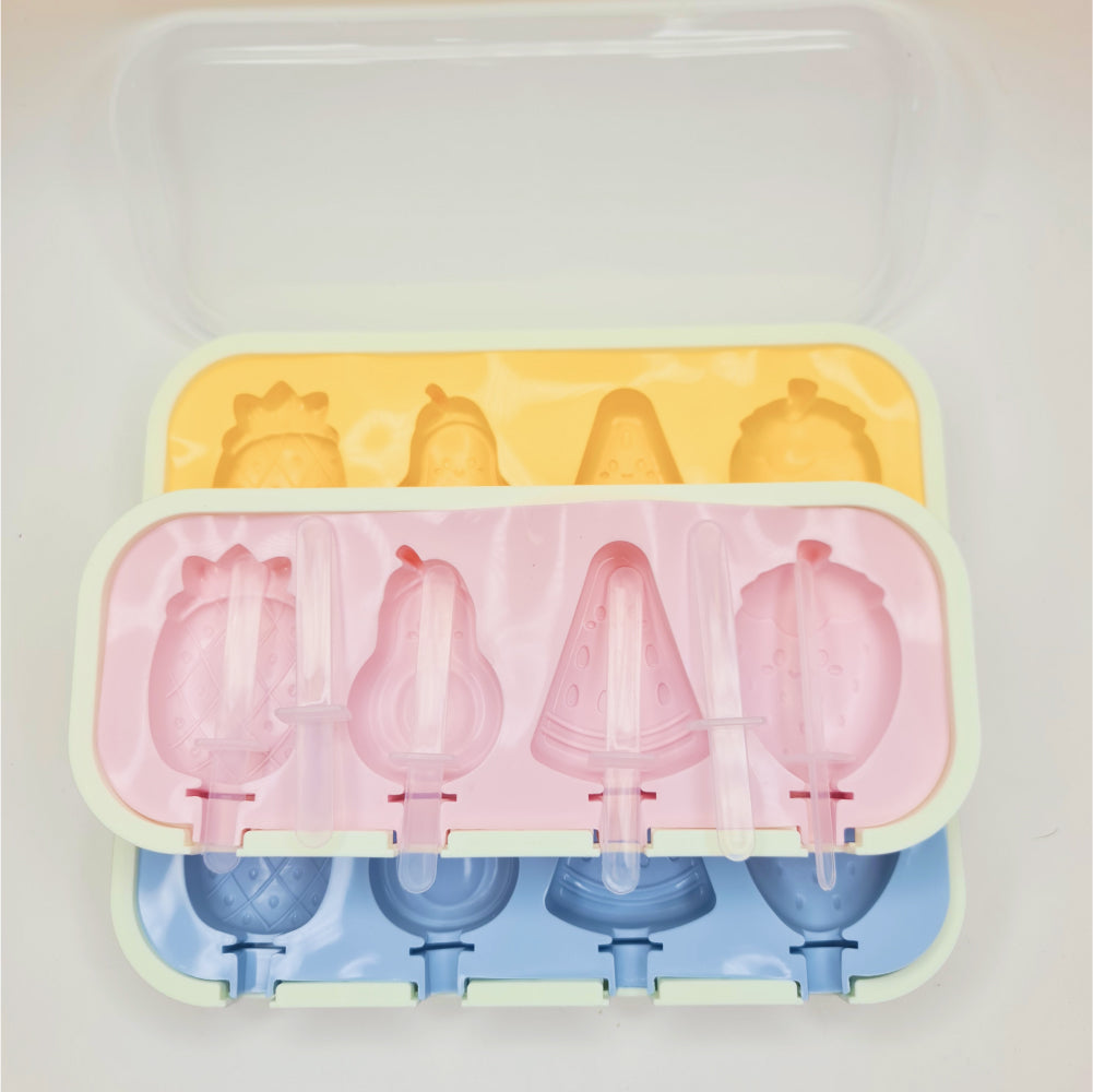 Popsicle Mold Design 4 on a white background showcasing clear details.