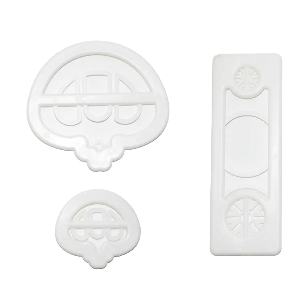 Princess Cart Fondant & Cookie Cutter Set cutouts neatly arranged on a white background.