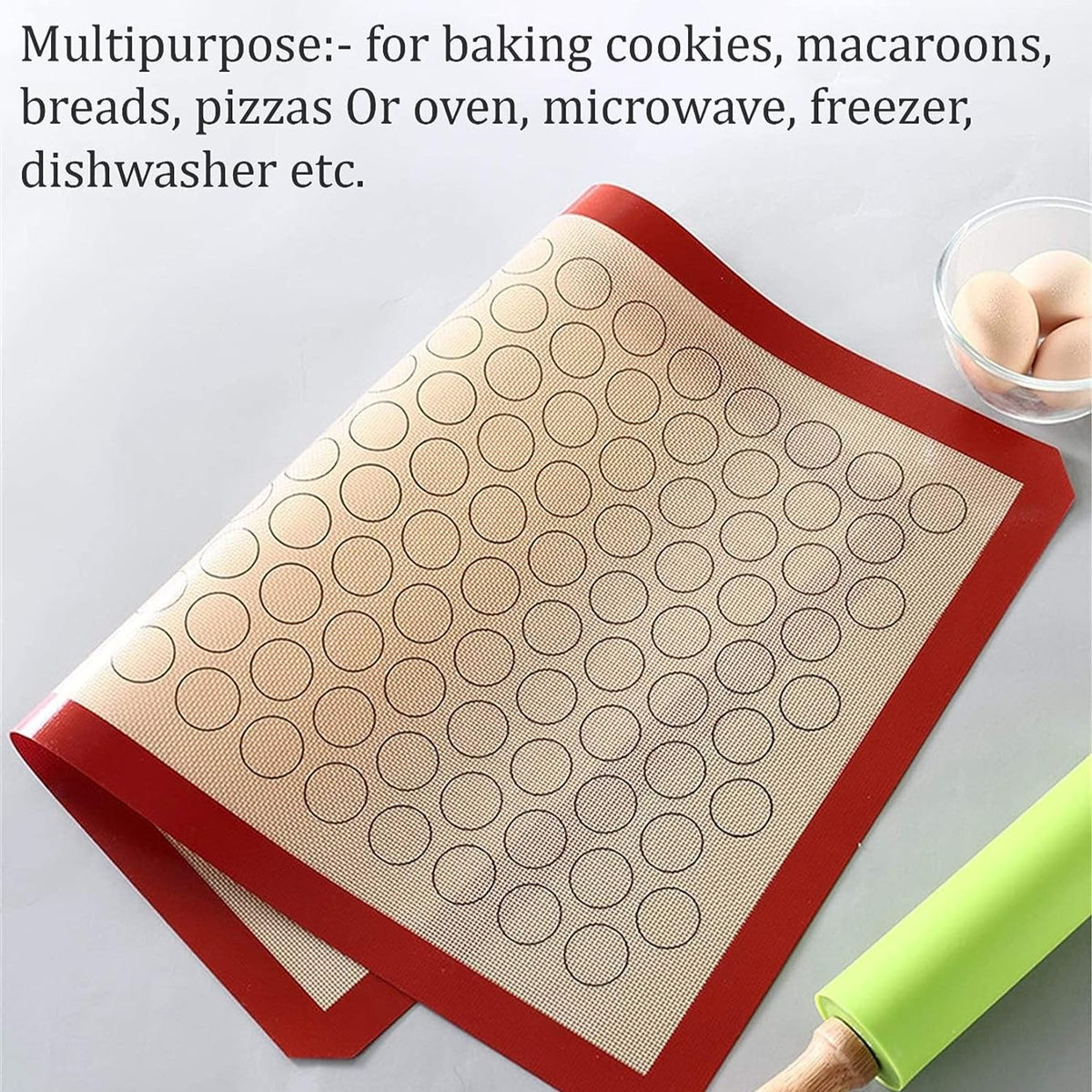 BT168 Silicone Macron Mat Small 40cm & Big 60cm non-Stick Cookies Baking Mats