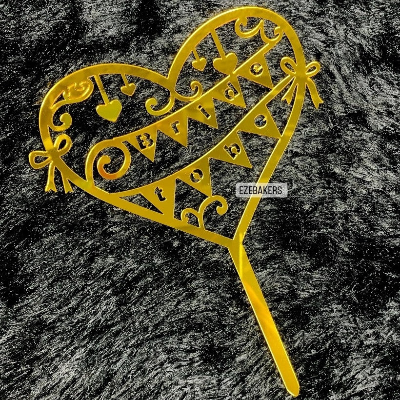 Golden Acrylic Topper (Happy Anniversary) {TPR051}