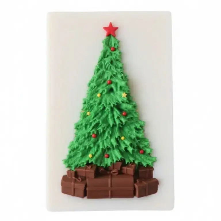Detailed 3D Christmas Tree & Presents Silicone Mold – Cake Decorating & Crafting | FM163