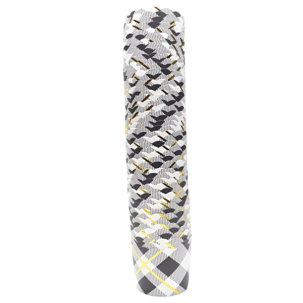 Small Black & White Square Pattern Paper Muffin Cups – 100-Piece Pack displayed with all pieces in view.