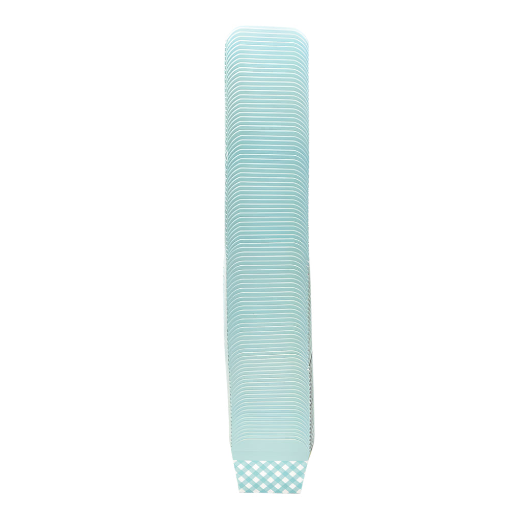 Small Light Blue Checks Pattern Paper Muffin Cups – 100-Piece Pack displayed with all pieces in view.