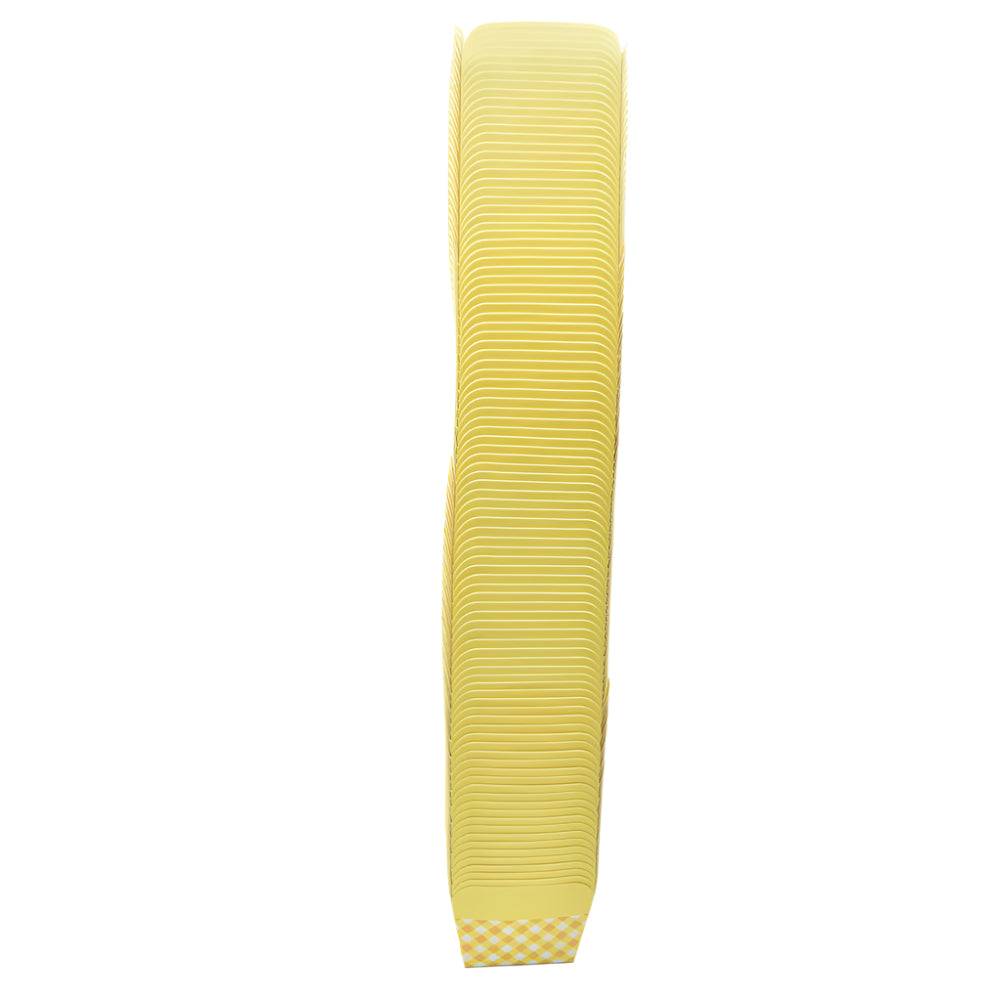 Small Yellow Checks Pattern Paper Muffin Cups – 100-Piece Pack displayed with all pieces in view.