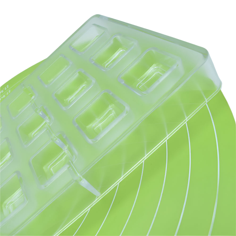 Square Shaped Close-up view of the Polycarbonate Chocolate Bar Mold highlighting its intricate design and detailing.