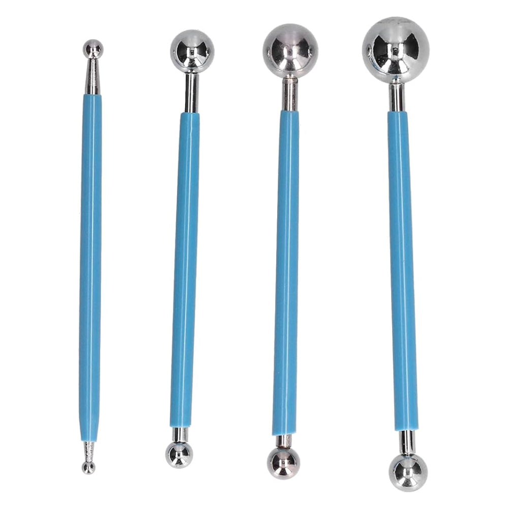 Steel Ball Tool 4 Pieces laid out on a white background for a clear view of each tool's design and size.
