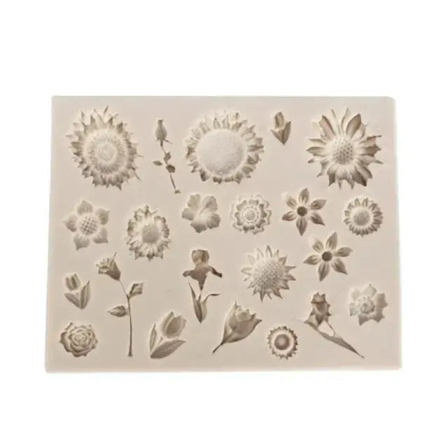 Rose Daisy Sunflower Silicone Mold FM130