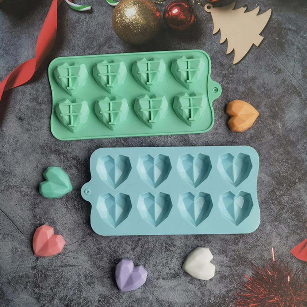 8 in 1 3D Stitched Heart Mold for Chocolate  CM079